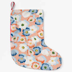 Petite Chaussette De Noël Aquarelle Fleurs minuscules : Motif Vintage