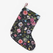 Petite Chaussette De Noël Aquarelle Florale : Motif d'été doux. (Devant (Accrochage))