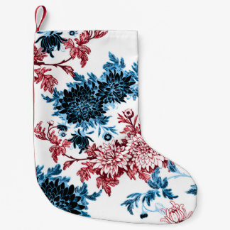 Petite Chaussette De Noël Aquarelle florale sans couture motif sur fond blan