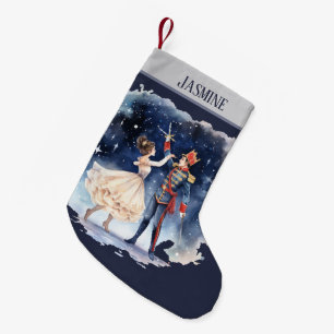 Petite Chaussette De Noël Aquarelle Noël noutcracker ajouter nom