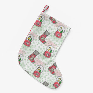 Petite Chaussette De Noël Aquarelle Noël Snowman