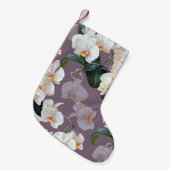 Petite Chaussette De Noël Aquarelle orchidée lavande foncée. (Devant (Accrochage))