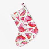 Petite Chaussette De Noël Aquarelle pastèque 1 (Dos (Accrochage))