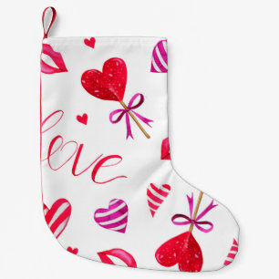 Petite Chaussette De Noël Aquarelle romantique impression sans couture motif
