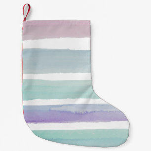 Petite Chaussette De Noël Aquarelle rose violet violet