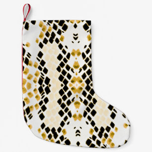 Petite Chaussette De Noël Aquarelle Snakeskin : Grunge Exotic Motif