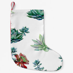 Petite Chaussette De Noël Aquarelle succulent sans soudure motif, echeverie