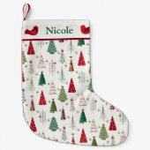 Petite Chaussette De Noël Arbre de Noël (Devant)