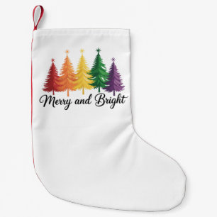 Petite Chaussette De Noël Arbre de Noël arc-en-ciel gai LGBTQ joyeux et lumi