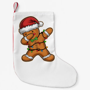 Petite Chaussette De Noël Arbre de Noël en Pain d'Épices Dabbing Lumineux