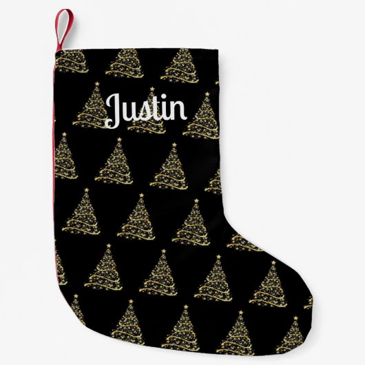 Petite Chaussette De Noël Arbre de Noël monogrammé Stocking (Devant)