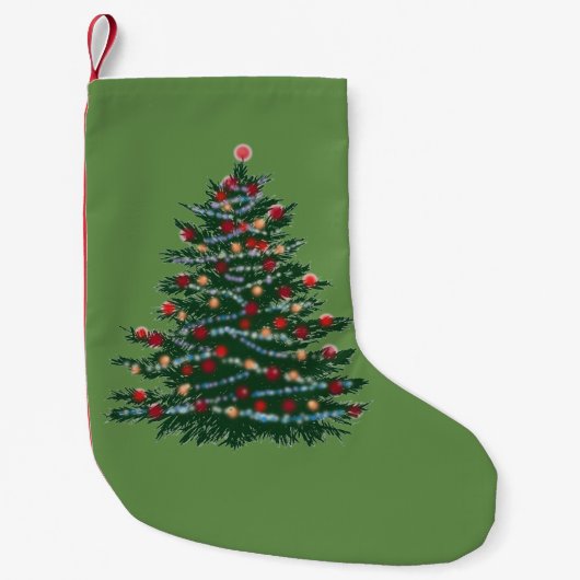 Petite Chaussette De Noël Arbre de Noël personnalisé Stocker (Devant)