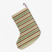Petite Chaussette De Noël Arbre de Noël rayé (Dos (Accrochage))