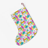 Petite Chaussette De Noël Arbre rétro Baubles Multi bas 2 côtés (Dos (Accrochage))