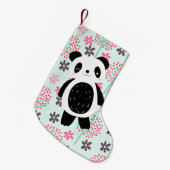 Petite Chaussette De Noël Arbres, fleurs, et ours panda (Devant (Accrochage))