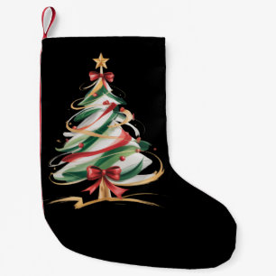Petite Chaussette De Noël Arbres gais et lumineux Noël Fêtes Hiver 