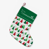 Petite Chaussette De Noël Arbres MCM (Devant (Accrochage))
