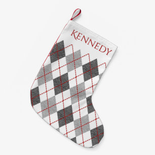 Petite Chaussette De Noël Argyle avec nom