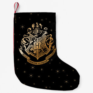 Petite Chaussette De Noël Armoiries scintillantes dorées HOGWARTS™