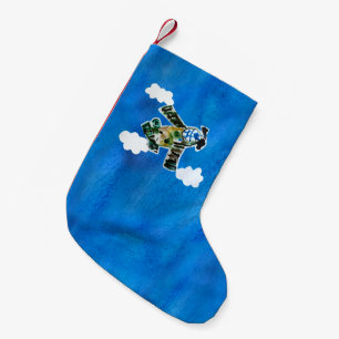 Petite Chaussette De Noël Army Jet "Art by Kids"