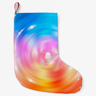 Petite Chaussette De Noël arrière - plan abstrait. cercles brillants arrière