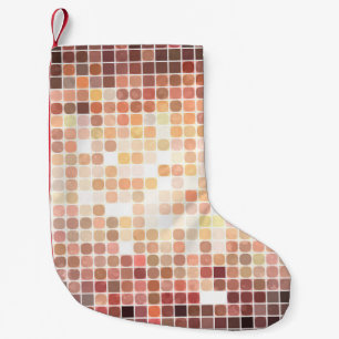 Petite Chaussette De Noël arrière - plan abstrait. mosaïque d'or. illustrati