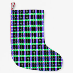 Petite Chaussette De Noël arrière - plan abstrait, motif tartan coloré, mode