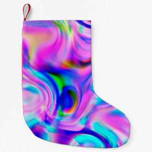 Petite Chaussette De Noël Arrière - plan abstrait multicolore. Motif coloré.