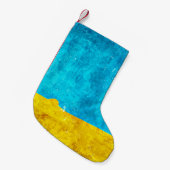 Petite Chaussette De Noël Arrière - plan bleu jaune (Devant (Accrochage))