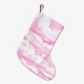 Petite Chaussette De Noël Arrière - plan de mode des nuages roses (Devant (Accrochage))