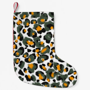 Petite Chaussette De Noël Arrière - plan de texture Poster de animal Leopard