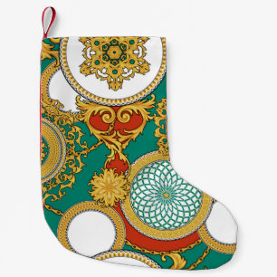 Petite Chaussette De Noël Arrière - plan décoratif avec arabesque élégan