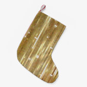 Petite Chaussette De Noël Arrière - plan doré en mosaïque abstraite brillant (Devant (Accrochage))