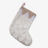 Petite Chaussette De Noël Arrière - plan et texture dentelle (Devant (Accrochage))