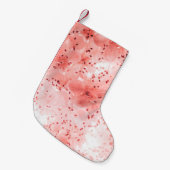 Petite Chaussette De Noël Arrière-plan fleuri Abstrait de fleurs roses (Devant (Accrochage))