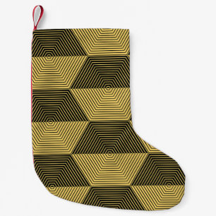 Petite Chaussette De Noël Arrière - plan géométrique Abstrait. maillage hexa