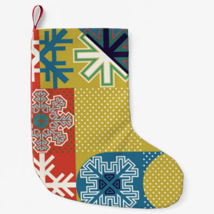 Petite Chaussette De Noël Arrière - plan local plat simple de géométrie m