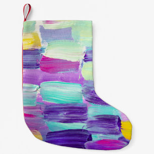 Petite Chaussette De Noël Arrière - plan peint à la main abstrait créatif, w