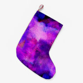 Petite Chaussette De Noël Arrière - plan texture modèle violet (Devant (Accrochage))