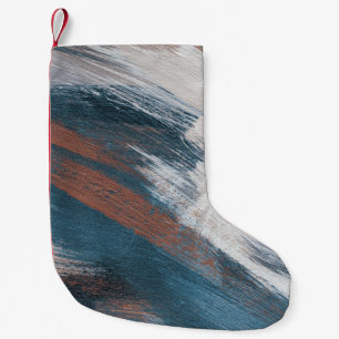 Petite Chaussette De Noël Art Abstrait : Brush Strokes Versatile.