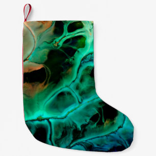 Petite Chaussette De Noël Art Abstrait peinture néon brillant en violet et p
