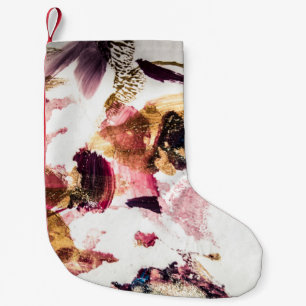 Petite Chaussette De Noël Art créatif Abstrait Gold Sparkles
