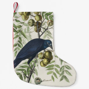 Petite Chaussette De Noël Art de la nature de corbeau américain Audubon vint