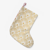 Petite Chaussette De Noël Art Déco : Elégance Gold-White. (Devant (Accrochage))