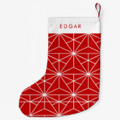 Petite Chaussette De Noël Art déco géométrique moderne (Dos)