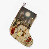 Petite Chaussette De Noël Art Déco Skyline (Devant (Accrochage))