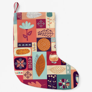 Petite Chaussette De Noël Art Décoratif Vintage Autumnal