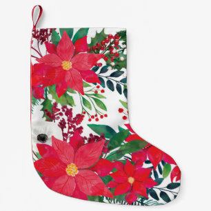 Petite Chaussette De Noël Art Floral Moderne