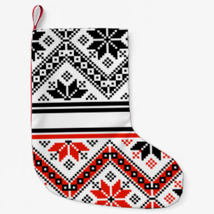 Petite Chaussette De Noël Art populaire bulgare