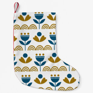 Petite Chaussette De Noël Art populaire scandinave sans couture motif vintag
